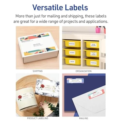 Avery Easy Peel Address Labels 1" x 2-5/8" (Pack of 5, 3750 Labels Total) | Sure Feed Technology for Jam-Free Printing thumbnail 4