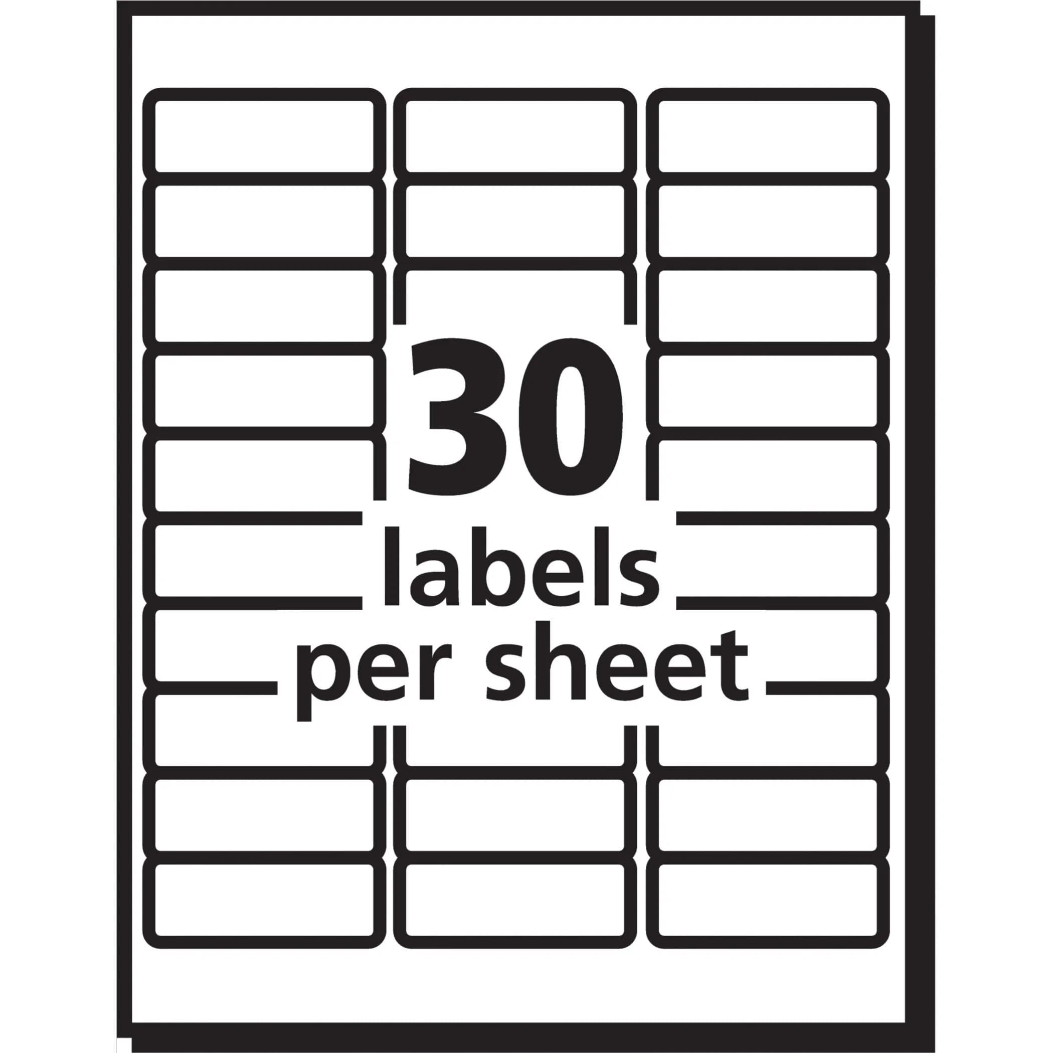 Avery Easy Peel Address Labels 1" x 2-5/8" (Pack of 5, 3750 Labels Total) | Sure Feed Technology for Jam-Free Printing - view 8