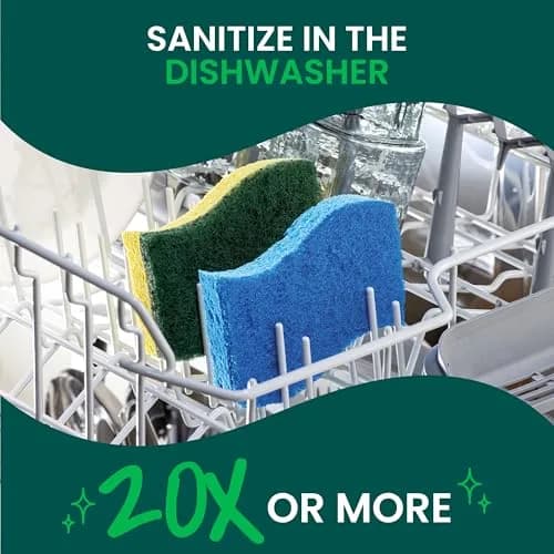 Scotch-Brite Heavy Duty Scrub Sponge 6-Pack | 3X Scrubbing Power, Lasts 3X Longer, Recycled Content thumbnail 8