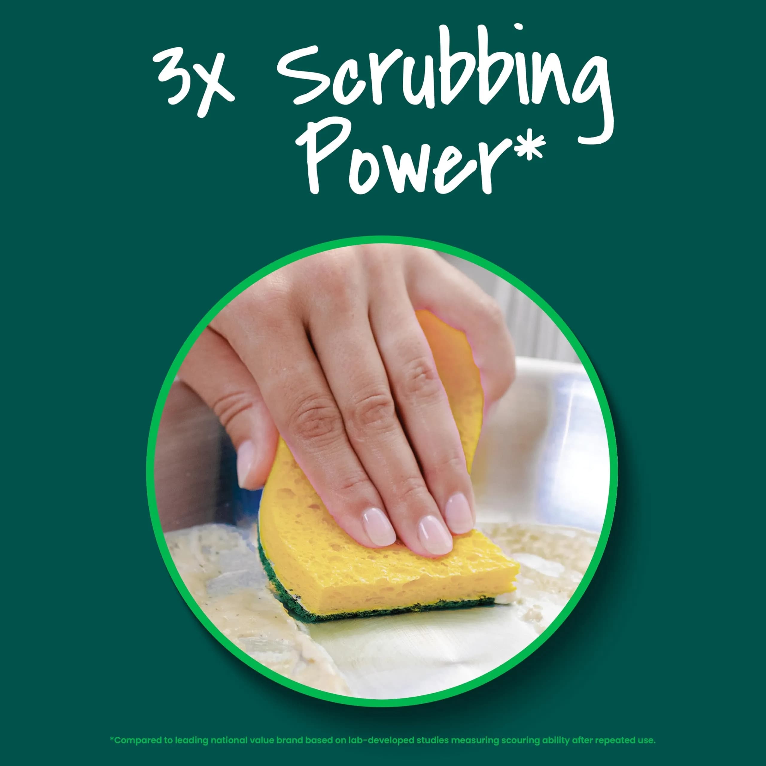 Scotch-Brite Heavy Duty Scrub Sponge (Pack of 6) | Tough Messes, Lasts 3X Longer - view 6