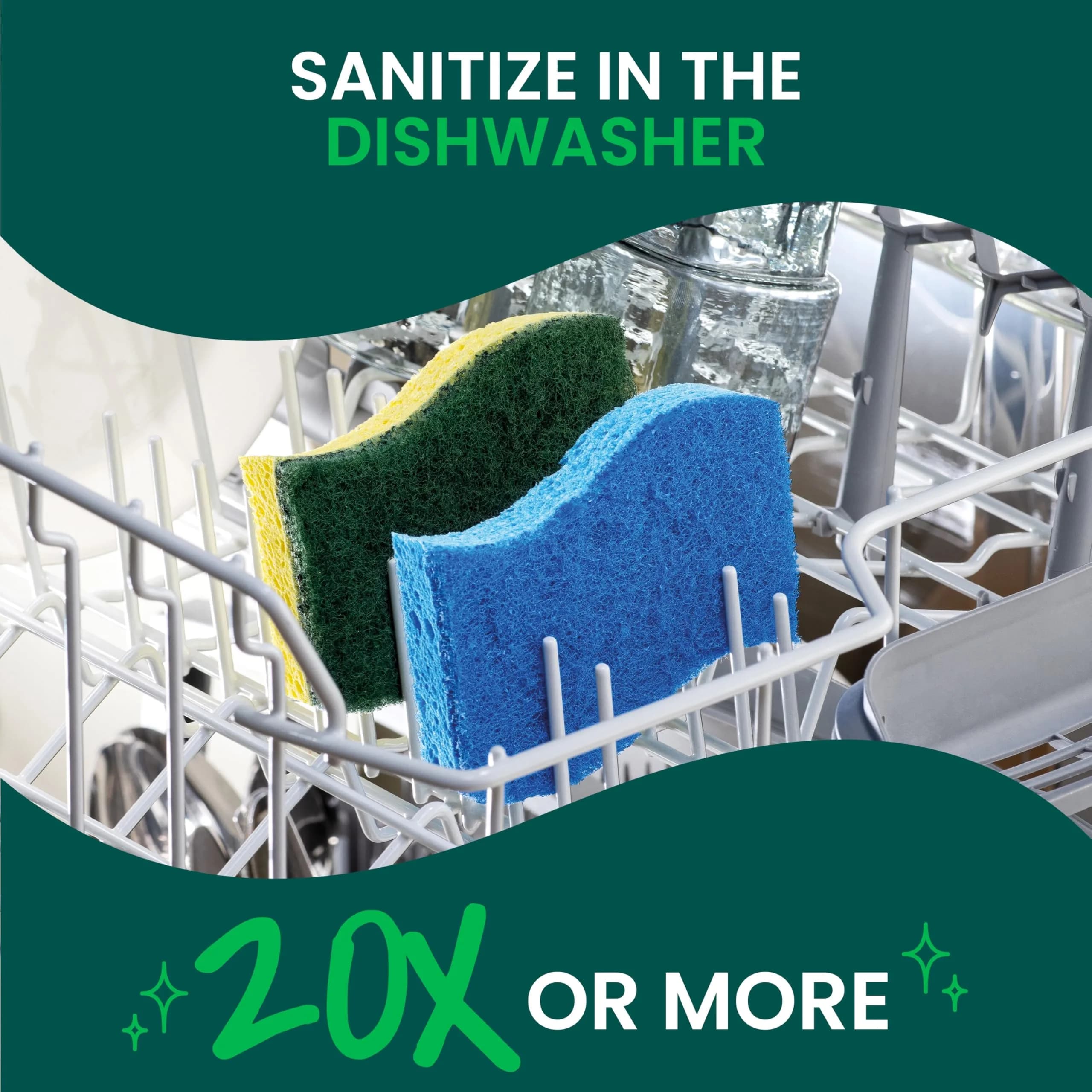 Scotch-Brite Heavy Duty Scrub Sponge (Pack of 6) | Tough Messes, Lasts 3X Longer - view 8