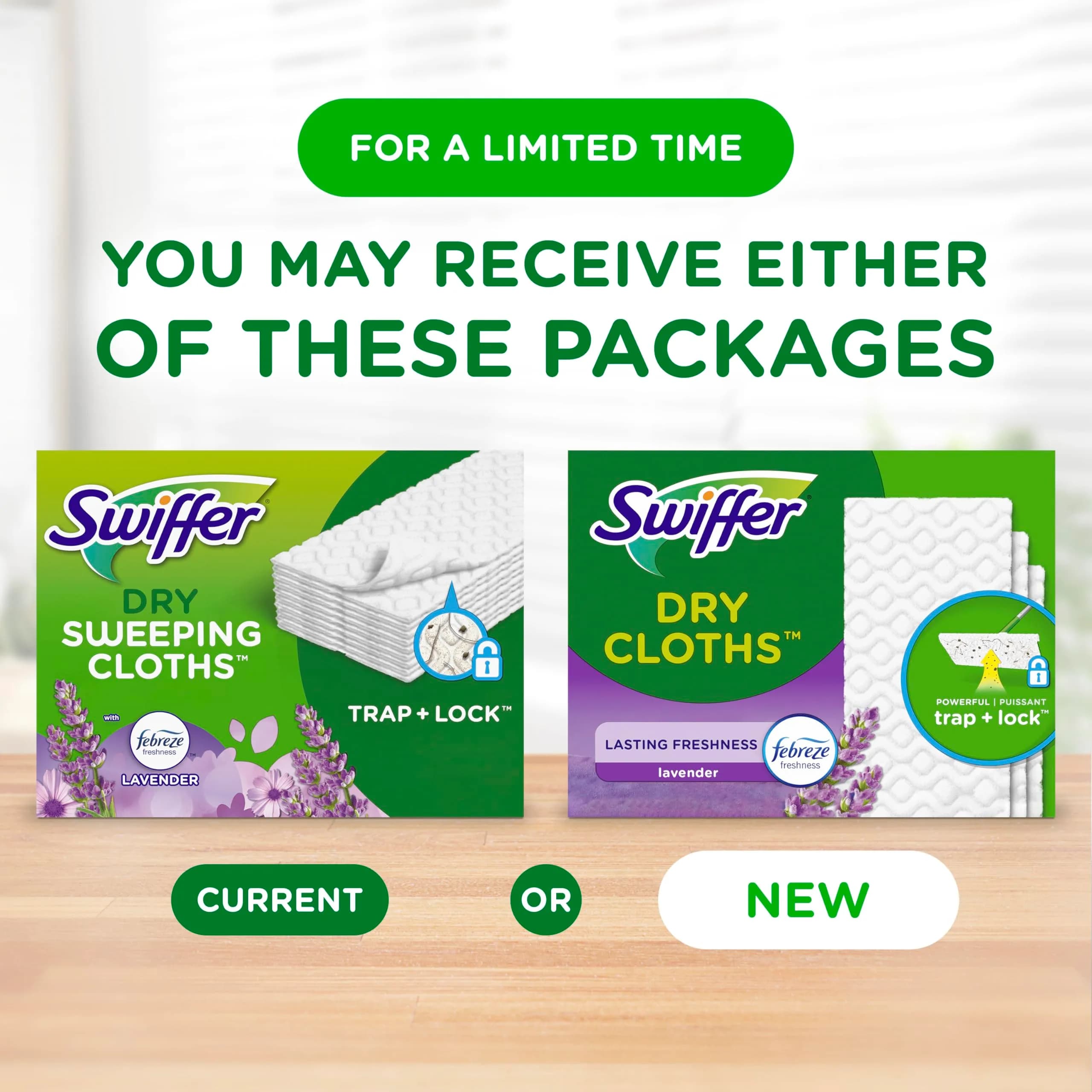 Swiffer Sweep + Mop Dry Pads Refill, Lavender Scent, 52 Count (Pack of 3) - view 2