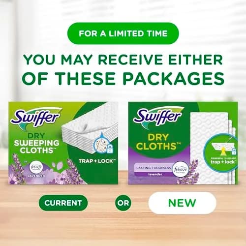 Swiffer Dry Sweeping Cloths Refills Lavender Scent 156 Count | Traps & Locks Dirt, Dust, Hair & Allergens thumbnail 2