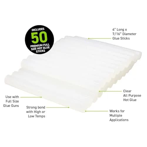 Surebonder Full Size All Purpose Clear 4" Hot Glue Sticks | Bonds Metal, Wood, Fabric & More thumbnail 5