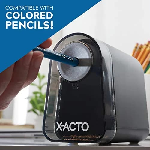 X-Acto Pencil Sharpener, Mighty Mite Electric, with Pencil Saver®, SafeStart® Motor, Black, Pack of 3 | Precise Tips, Less Frustration thumbnail 4