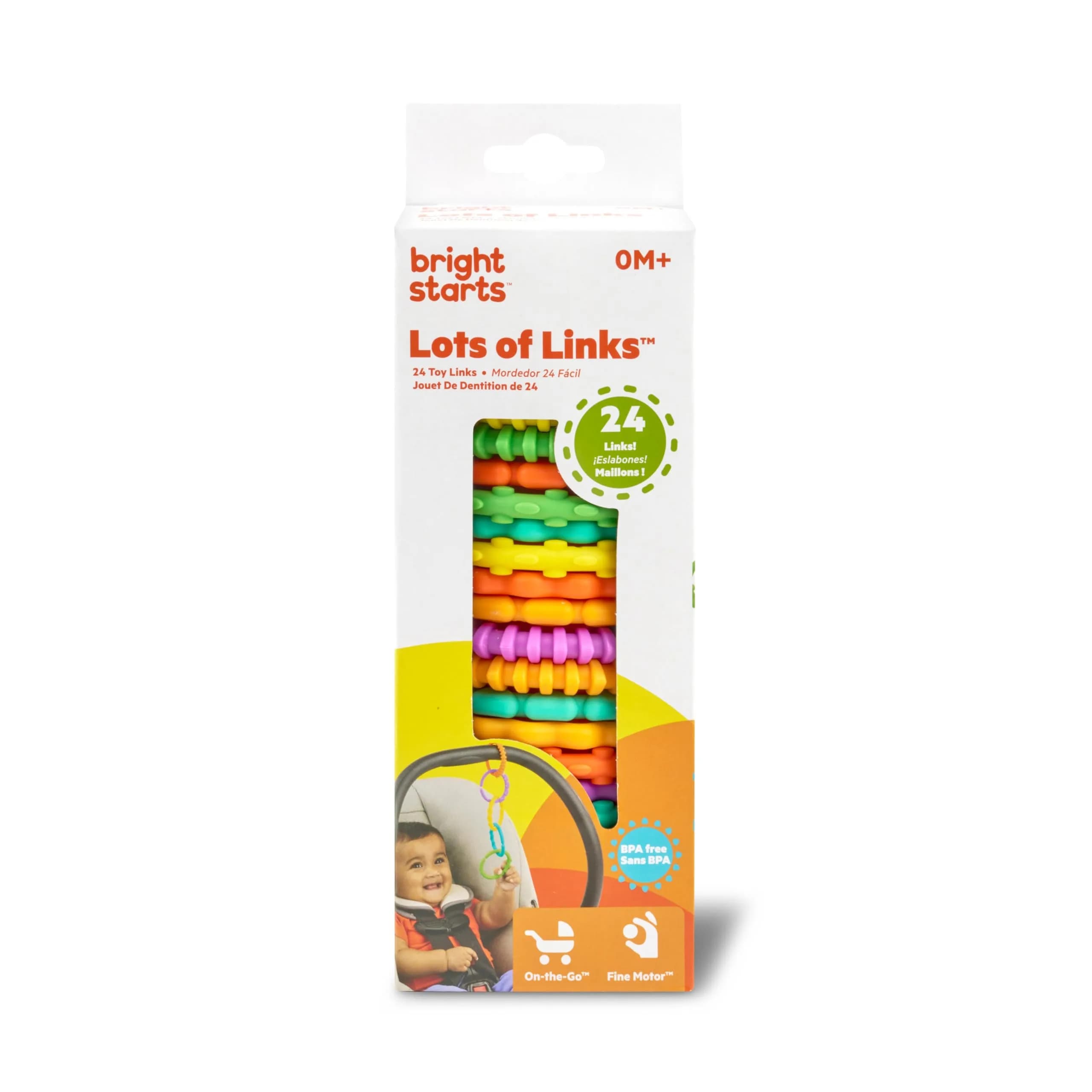Bright Starts Lots of Links Rings Toys | 144 Count (Pack of 6) - view 8