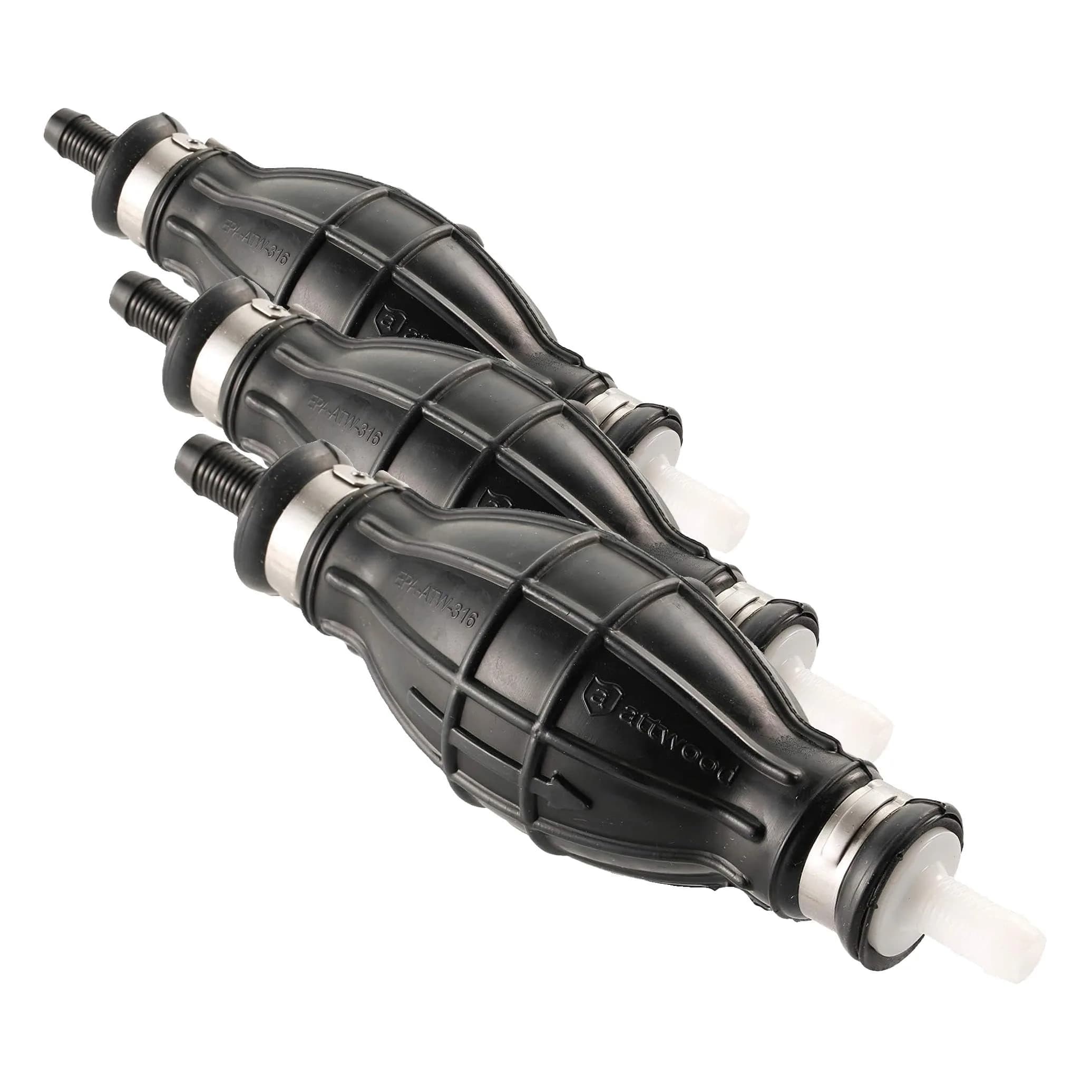 attwood High-Output Primer Bulb 3/8-Inch Pack of 3 | EPA & CARB Certified Marine Fuel Primer — 3/8-inch