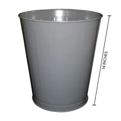 Industry Clean One Heavy-Duty Metal Wastebaskets 25.5 L (28 Quarts) — Pack of 6 thumbnail 4