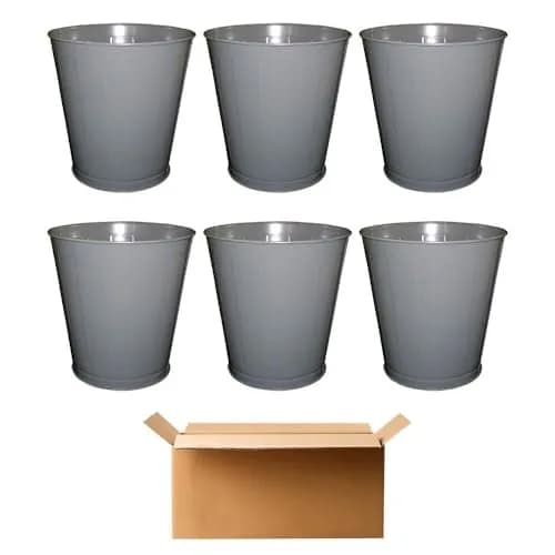 Industry Clean One Heavy-Duty Metal Wastebaskets 25.5 L (28 Quarts) — Pack of 6 thumbnail 3