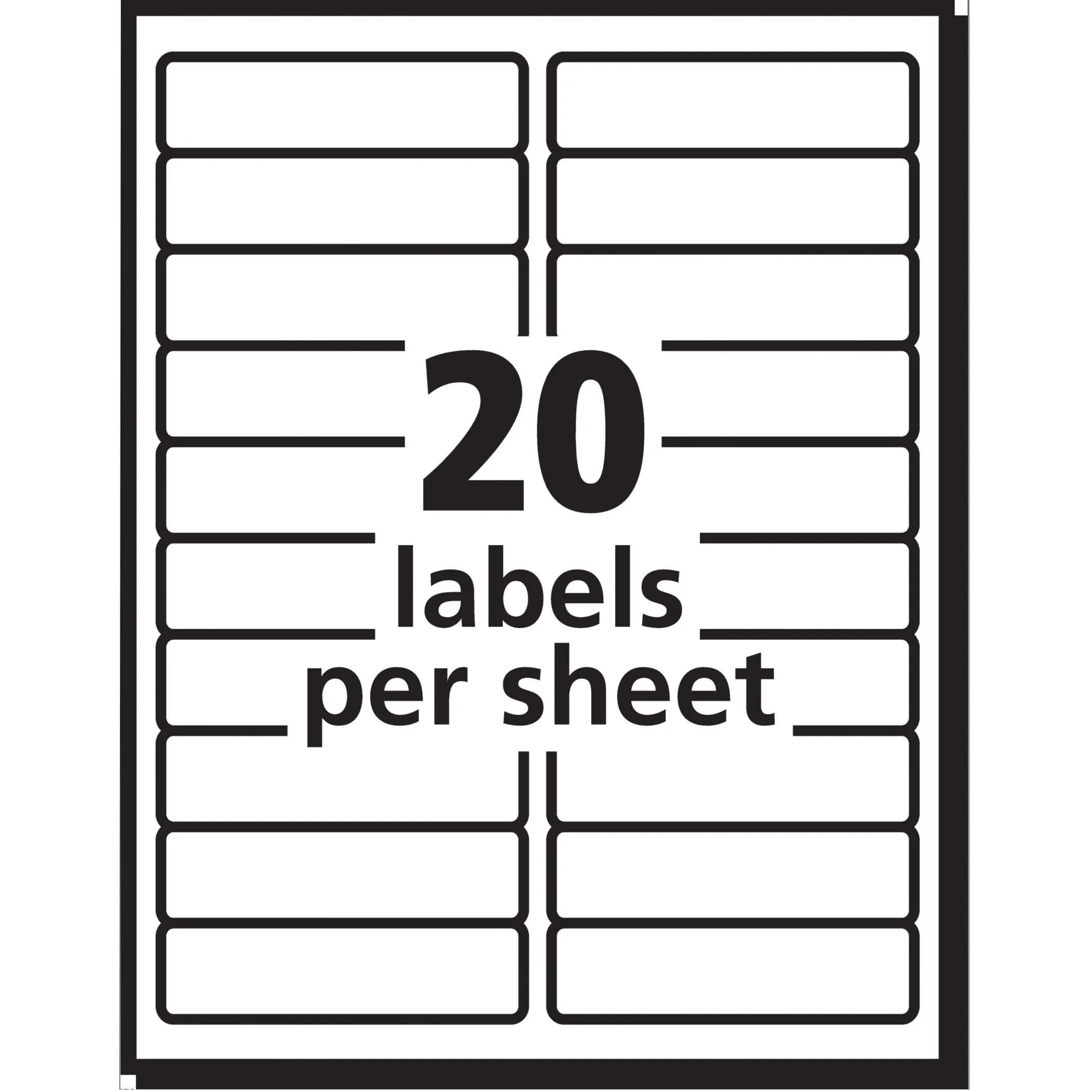 Avery Easy Peel Printable Address Labels with Sure Feed, 1 inch x 4 inch (2000 Labels, Pack of 5) | Laser Printer Optimized - view 9