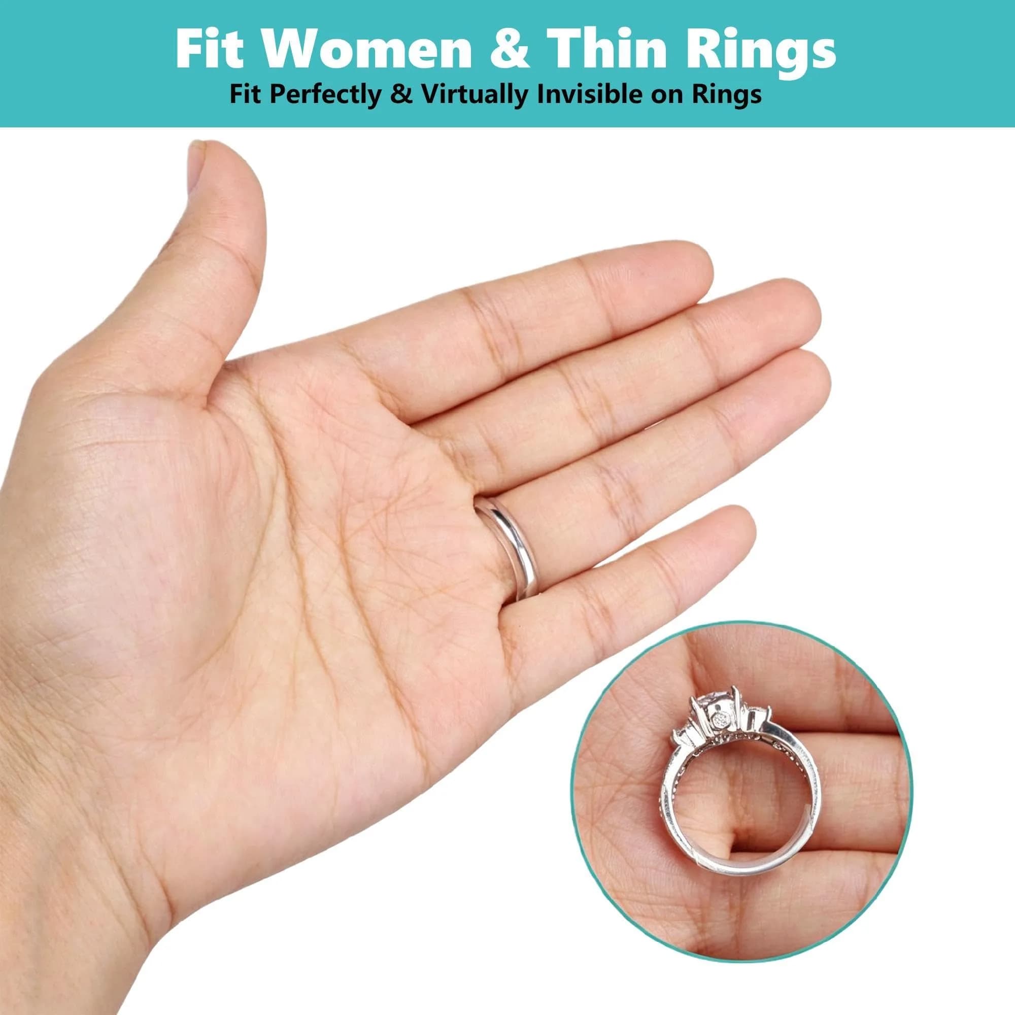 Feramox 6-Piece Ring Size Adjuster Set for 4-6mm Bands, Transparent TPU Silicone - view 4