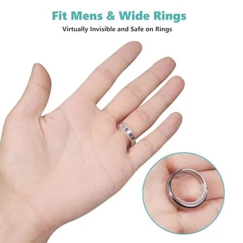 Feramox Invisible Ring Size Adjuster Set | 8 Sizes Fit 1mm-10mm Bands, Transparent TPU Silicone thumbnail 4