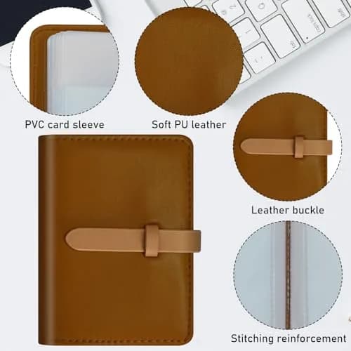FORYEE 40-Slot Leather Credit Card Holder Wallet | Slim Bi-Fold Organizer for Men & Women thumbnail 4
