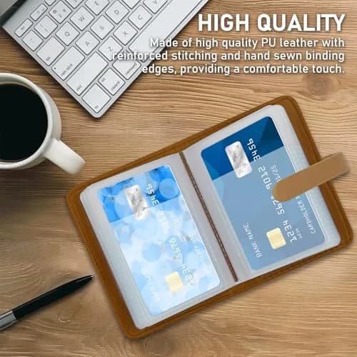 FORYEE 40-Slot Leather Credit Card Holder Wallet | Slim Bi-Fold Organizer for Men & Women thumbnail 2