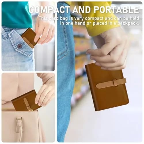 FORYEE 40-Slot Leather Credit Card Holder Wallet | Slim Bi-Fold Organizer for Men & Women thumbnail 3