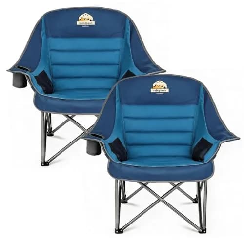 Colegence Oversized Camping Chair for Adults, Padded Lawn Chair 2 Pack | Supports 500 lbs, Weather-Resistant, Heavy Duty Support thumbnail 1