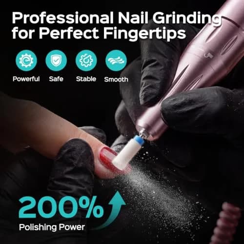 COSLUS E51 Professional Nail Drill Portable Electric Nail File 1.24 lb (0.56 kg) | 40,000 RPM with 40-Speed Control thumbnail 4
