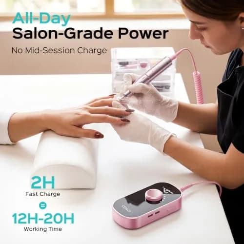COSLUS E51 Professional Nail Drill Portable Electric Nail File 1.24 lb (0.56 kg) | 40,000 RPM with 40-Speed Control thumbnail 6