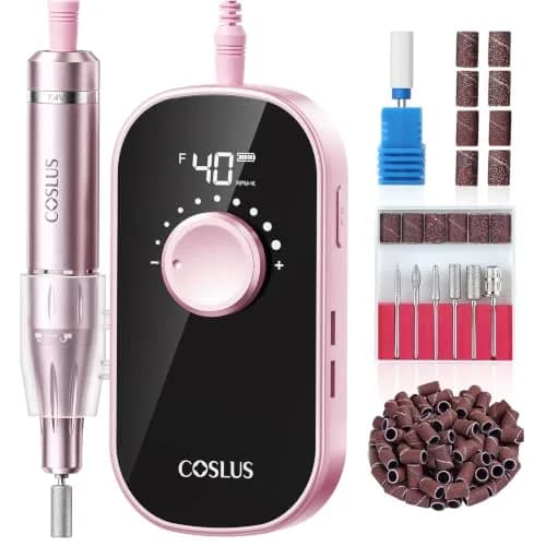 COSLUS E51 Professional Nail Drill Portable Electric Nail File 1.24 lb (0.56 kg) | 40,000 RPM with 40-Speed Control thumbnail 1