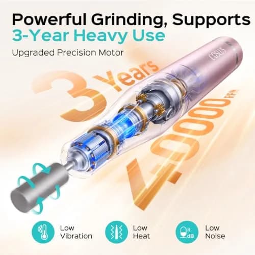 COSLUS E51 Professional Nail Drill Portable Electric Nail File 1.24 lb (0.56 kg) | 40,000 RPM with 40-Speed Control thumbnail 3