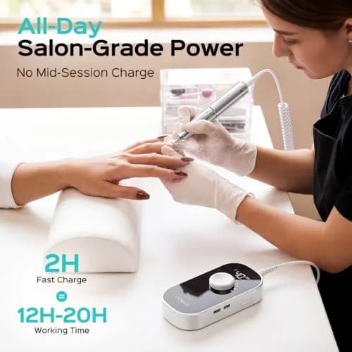 COSLUS E51 Professional Nail Drill 40000 RPM | Portable Electric Nail File with Smart LED Display thumbnail 6