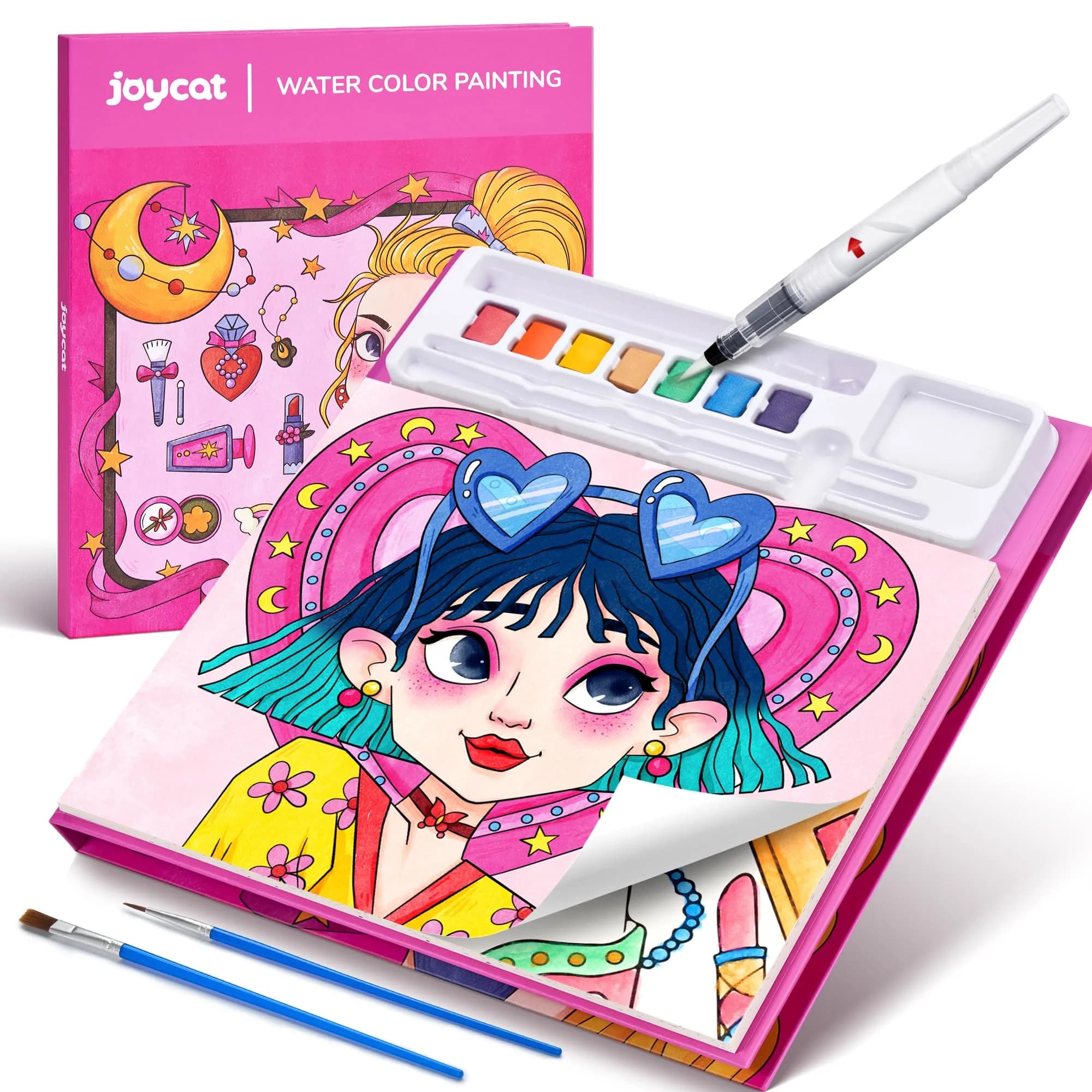 JoyCat Paint with Water Coloring Books for Toddlers, Watercolor Painting Sets with Brush | USA Import - main product image