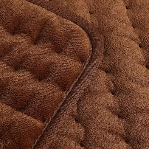 Deepsoon Brown Electric Heating Pad 24x20 Inch | Fast Heat & Auto Shut-Off - main product image