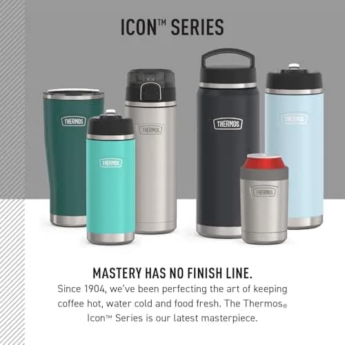THERMOS ICON SERIES Stainless Steel Cold Tumbler with Straw 24 Ounce Matte Stainless Steel | Pack of 4 thumbnail 6