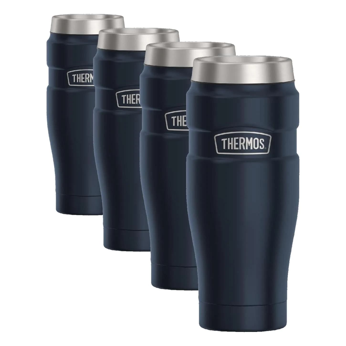 THERMOS Stainless King 16oz Travel Tumbler - Midnight Blue, 4-Pack - main product image