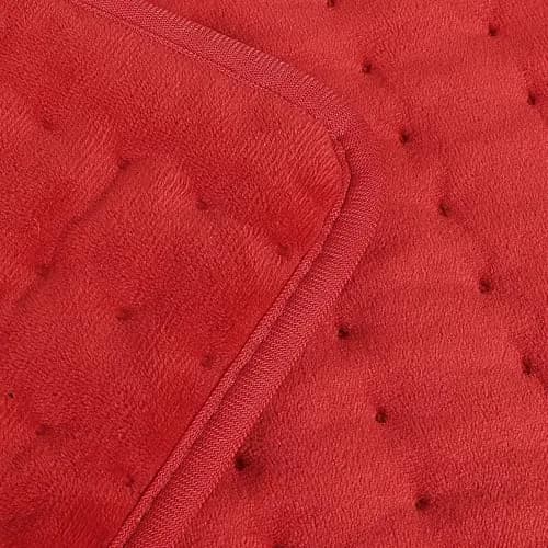 Deepsoon Red Electric Heating Pad for Back, Neck, Abdomen, Legs (24x20 Inch) | Fast Heat & Auto Shut Off - main product image