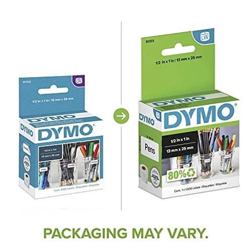 DYMO Multi-Purpose Labels White Extra Small 1.27cm x 2.54cm (1/2" x 1") | Direct Thermal Printing thumbnail 2