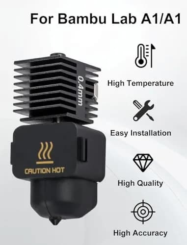 Mviioe A1 Hotend Nozzle Set for Bambu Lab A1 A1 Mini A2L, 0.2/0.4/0.6/0.8mm Hardened Steel with Silicone Sock (4-Pack) thumbnail 5