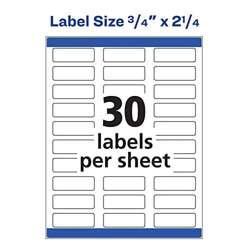Avery Printable Address Labels 0.75" x 2.25" Matte White 750 Labels (Pack of 5) | Sure Feed Technology thumbnail 5