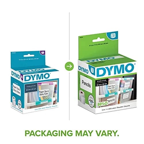 DYMO Multi-Purpose Labels 1-1/4" x 2-1/4" (32mm x 57mm) Pack of 10 Rolls (10,000 Labels Total) | Direct Thermal Printing for LabelWriter Printers thumbnail 2