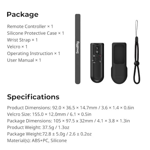 SMALLRIG Wireless Remote Control Shutter for Sony, Canon, Nikon | 40-Hour Battery, 10m Range thumbnail 9