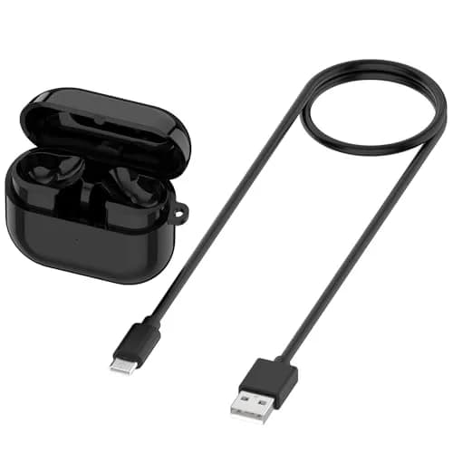 RuenTech Charging Case for Samsung Galaxy Buds 3 Pro (SM-R630) | Wireless & Wired Charging | Black (Type-C, 1 Pack) thumbnail 1