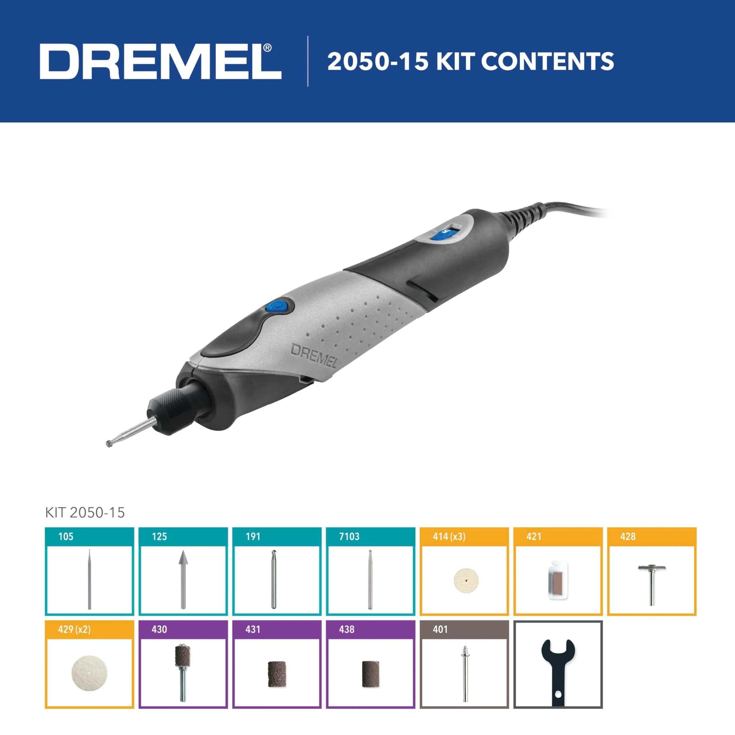 Dremel 2050-15 Stylo+ Rotary Tool 0.45 kg (0.99 lb) | 5,000-22,000 RPM for Craft Projects - view 2