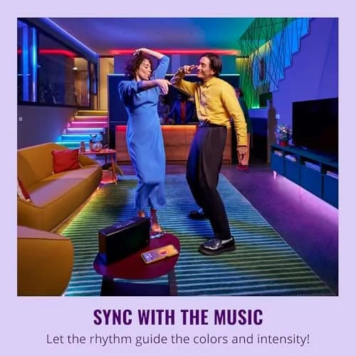 WiZ Connected Smart LED Light Strip 15m (50ft) Pack of 4 | Full Color RGB, Voice Control, App Automation thumbnail 4