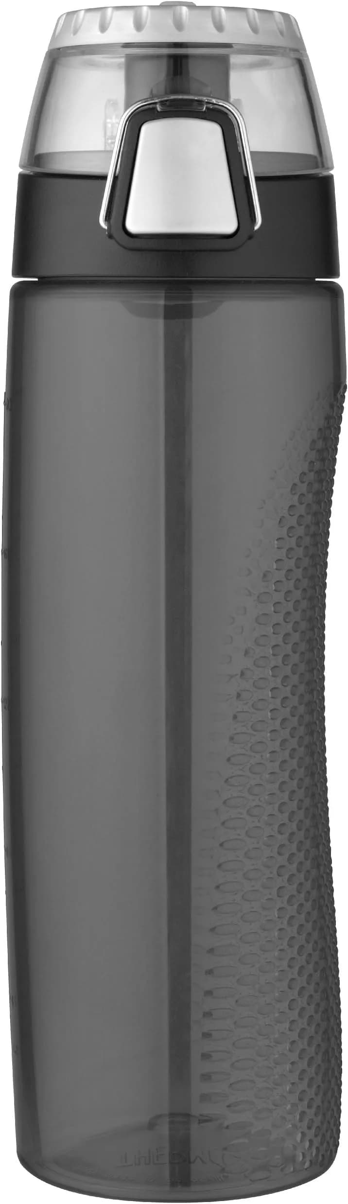 THERMOS Tritan Water Bottle 24-Ounce (710ml) | Hydration Meter | Leak-Proof Lid | Push Button Sipper | Smoke, Pack of 6 — Smoke