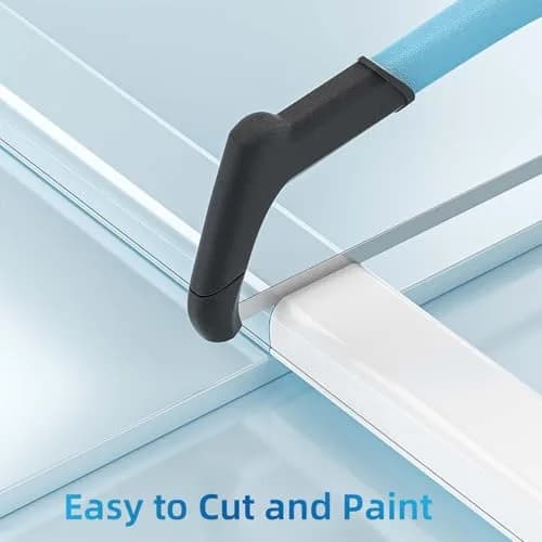 Yecaye White Cord Management Cover 235in (597cm) | Conceals 2-3 Cables for Tidy Walls thumbnail 5