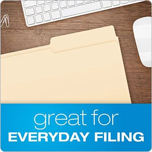 Pendaflex File Folders Letter Size Manila 1/2 Cut 100/Box | Standard Manila Filing Solution thumbnail 4