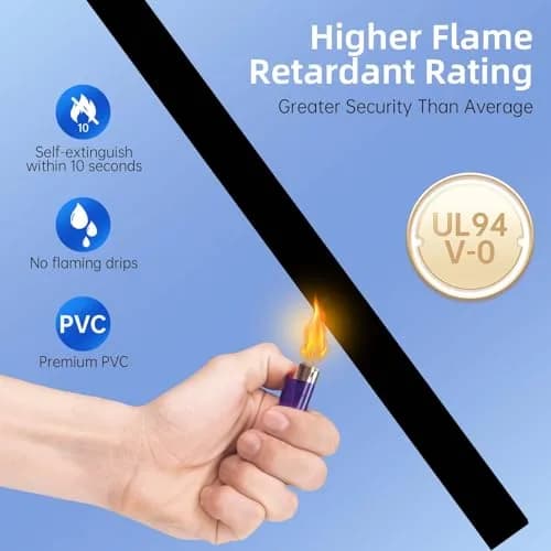 Delamu Black Cord Hider Cable Raceway Kit 142in (360.68 cm) | UL94 V-0 Rated for Safety thumbnail 6