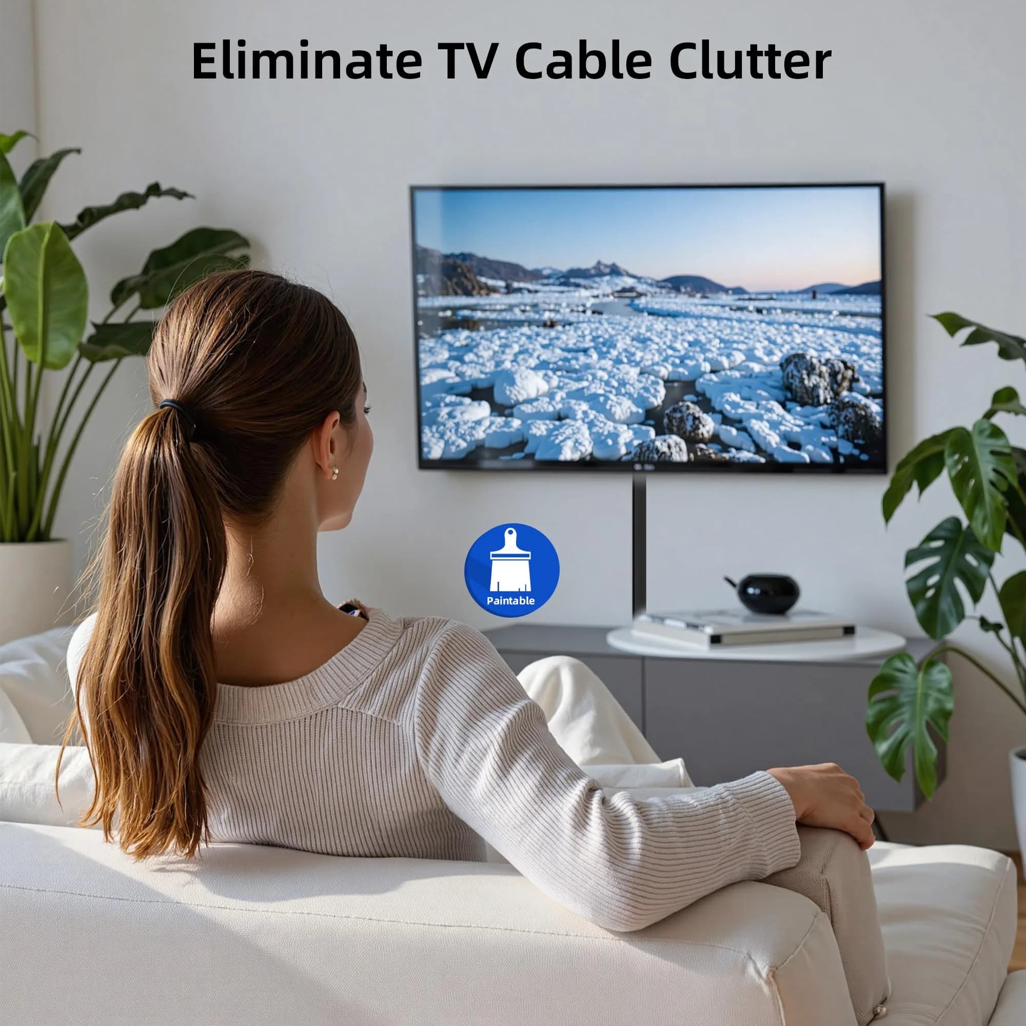 Delamu Black Cord Hider Cable Raceway Kit 142in (360.68 cm) | UL94 V-0 Rated for Safety - view 7