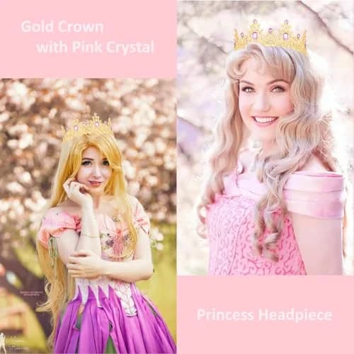 Didder Purple Gold Princess Crown Birthday Tiara Prom Queen | Adjustable, Royal Style, 1 Count thumbnail 2