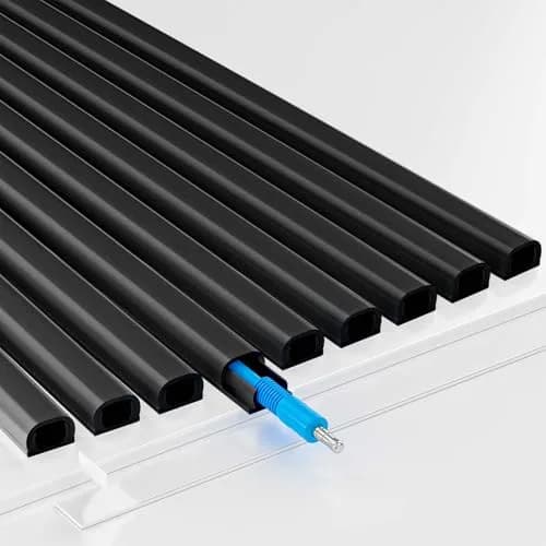 Yecaye Mini Cord Hider 36.29 cm (14.17 in) Black | Conceals Single Wires on Walls thumbnail 8