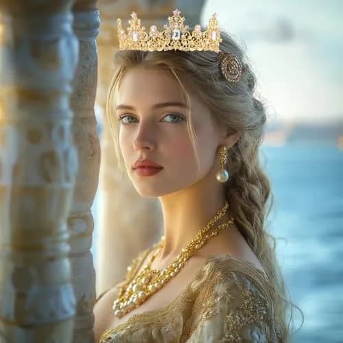 Didder Jewelry Tiara Crown 6.8in Diameter | Elegant Princess Headpiece for Women & Girls thumbnail 4
