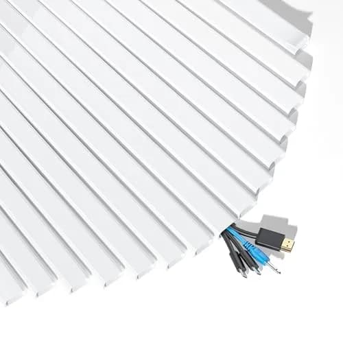 Yecaye White Cord Management Cover 235in (597cm) | Hide 3-4 Cables on Walls thumbnail 7