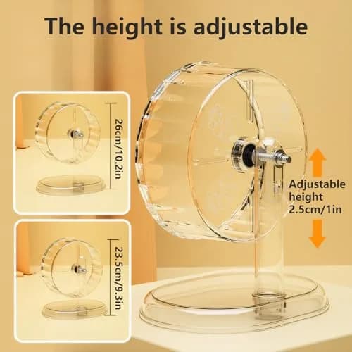 Fanlahmtasy 9.5in Large Hamster Wheel | Whisper-Quiet & Adjustable for Syrian Hamsters thumbnail 6