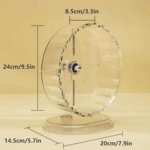 Fanlahmtasy 9.5in Large Hamster Wheel | Whisper-Quiet & Adjustable for Syrian Hamsters thumbnail 2