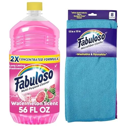 Fabuloso Multi-Purpose Cleaner & Floor Cleaner, 2X Concentrated Watermelon Scent 1590ml (56 Fl Oz) | Concentrated Formula for Indian Homes thumbnail 1